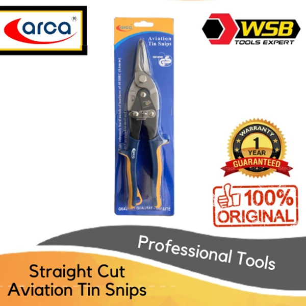 ARCA Premium Aviation Tin Snips Straight Cut