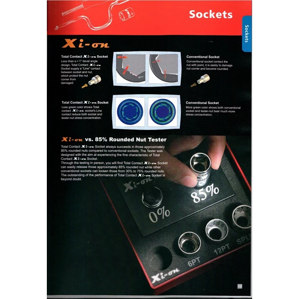 ARCA 14 Pcs XI-ON Socket Wrench Set 1/2"DR 6PT