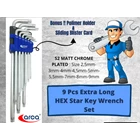 ARCA 9 Pcs Extra Long Tamper Star Key Wrench Set (L Type) 4