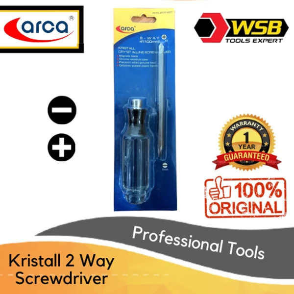 ARCA Kristall 2 Way Screwdriver PH2 (6mmX4" + Slotted)