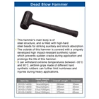 ARCA Dead Blow Hammer 18oz Rubber Handle 3