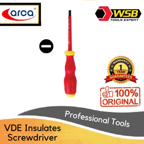 ARCA VDE Insulate Screwdriver Slotted Tip