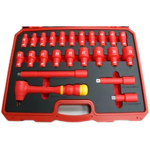 ARCA 24 Pcs VDE Insulated Socket Wrench Set 1/2"DR Hand Tool Set Listrik