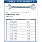 ARCA Double Open-End Wrench 6x7mm - 30x32mm 2