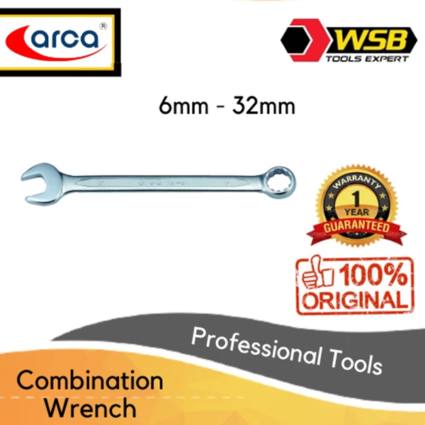 Kunci Ring Pas ARCA / Combination Wrench / Kunci Kombinasi 6 - 32mm