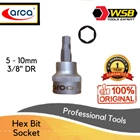 ARCA Hex Bit Socket 3/8" DR 5 - 10mm / Mata Socket Sok Segi Enam 1
