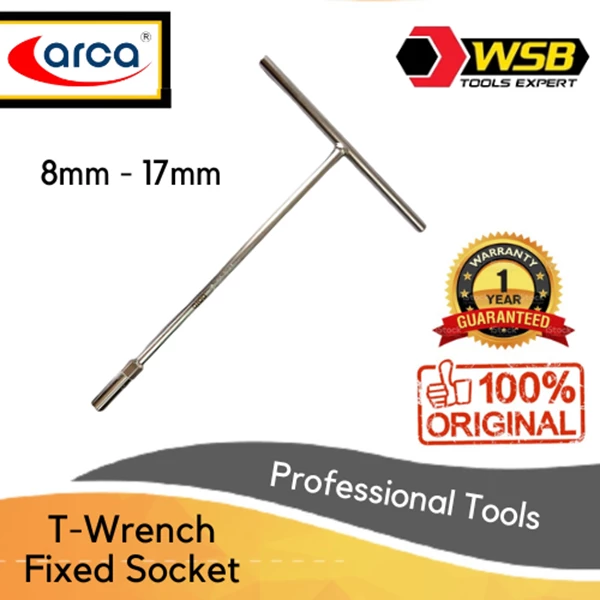 Kunci T ARCA Dengan Socket Tetap 8 - 17mm