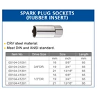 ARCA Spark Plug Socket (Rubber Inside) 3/8&quotDR 5