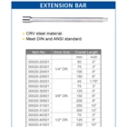 ARCA Extension Bar Socket 1/4" 5