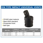 ARCA Penyambung Kunci Sock 1/2" DR / Impact Universal Joint Socket 4