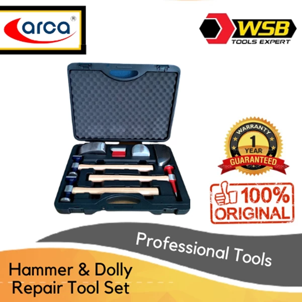 ARCA Auto Body Hammer & Dolly Repair Tool Set 
