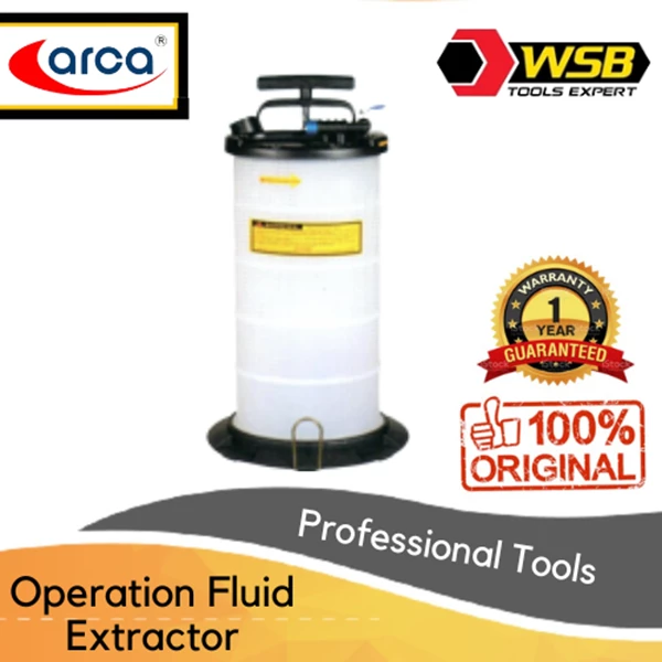 ARCA 9.5L Pneumatic/Manual Operation Fluid Extractor/Dispenser Oli