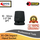 ARCA Xi-On Impact Hand Socket 1/2" DR 10 - 32mm 6PT / Kunci Sock / Mata Sock 1