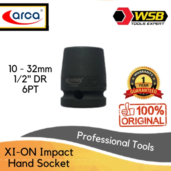 ARCA Xi-On Impact Hand Socket 1/2" DR 10 - 32mm 6PT