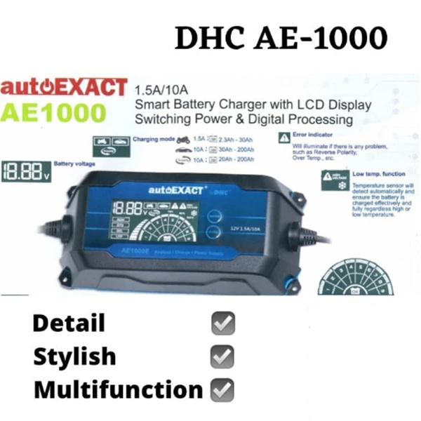 DHC Auto Exact Battery Tester AE-1000 1.5A/10A (Smart Technology Auto Switch Charger)